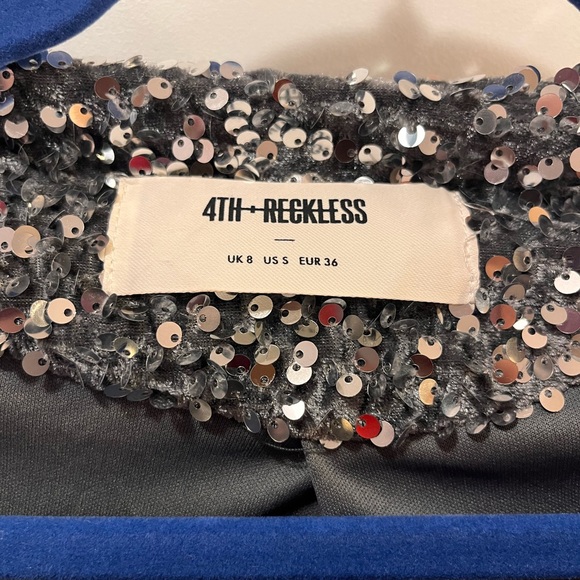 4th & Reckless - Cowl neck velvet/sequin dress - Picture 6 of 8